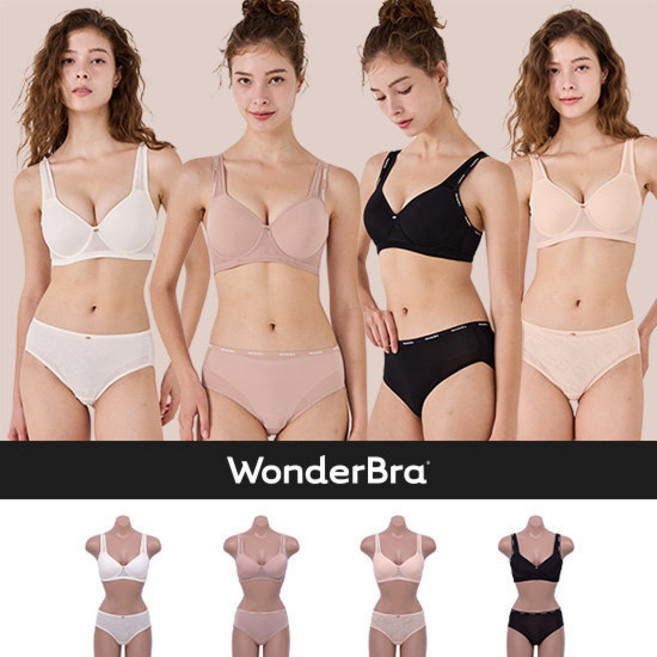 [원더브라]최신상 누드앤누드 스킨패키지 브라팬티 4세트