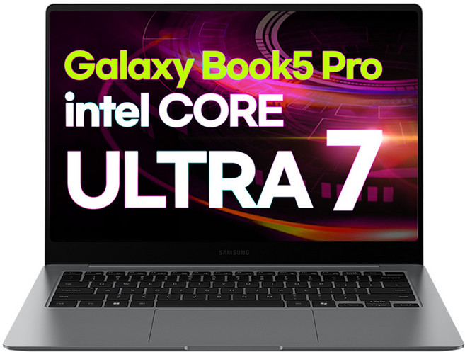 [삼성전자 공식파트너] 갤럭시북5 프로 14인치 인텔 울트라7 32GB 터치스크린 사무용 고사양 영상편집 노트북, NT940, WIN11 Home, 512GB, 그레이