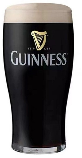 기네스 맥주 전용컵 2세트 수입맥주골드테두리 560ml 370ml, 기네스 라지 550ml