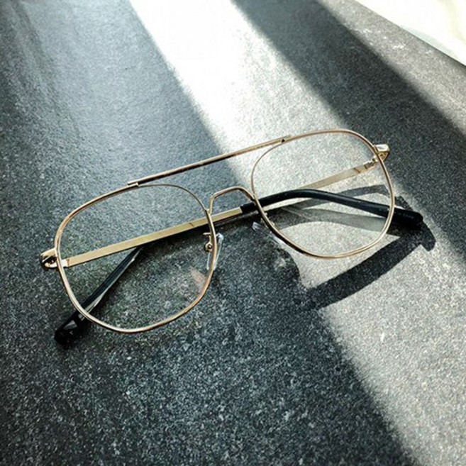 아빠가만든안경 / 남자 여자 금테 레트로 빈티지 투브릿지 보잉 안경테