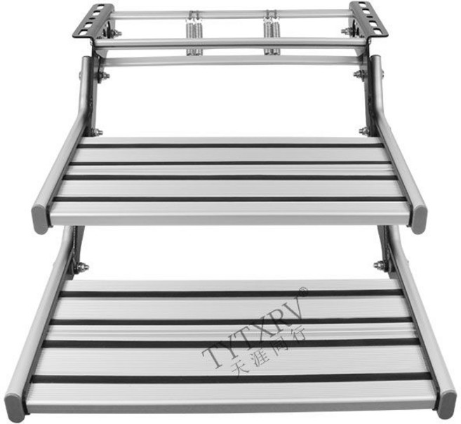 캠핑카스텝 보조계단 접이식 스텝퍼 사이드 발판, 1개, B형 LED포함 수동 484mm DX0065