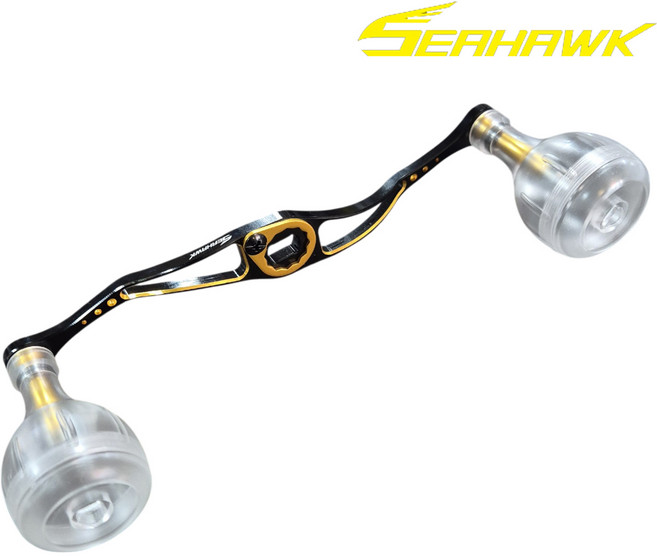 씨호크 초경량 베이트릴 더블핸들 시마노 다이와 호환 아크릴 핸들, 1개, M-A3 블랙골드