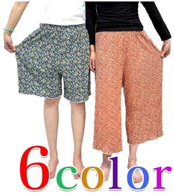 여름 몸빼바지 세트 5부 8부 6color 할머니 촌캉스 일바지 고무줄 냉장고 꽃무늬 까실이 빅사이즈 여성 남자 여름용