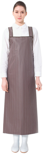 매쉬 줄무늬 H형 방수 앞치마 (대), 밤색(PO-3121), 1개