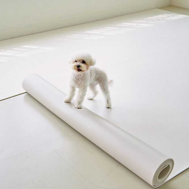 이리로 양면 롤매트 강아지 미끄럼방지 애견 방수 거실 복도 셀프시공, 1개, 아이보리/베이지러그