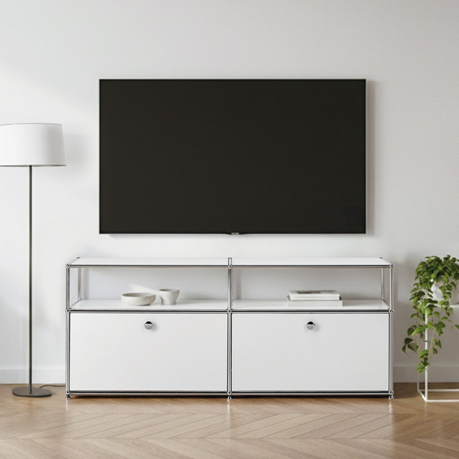 이가페 미드센츄리 모듈가구 듀오 2x2 플로어 수납장, 화이트