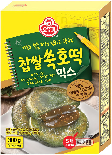오뚜기 찹쌀 쑥호떡 믹스, 1개, 300g