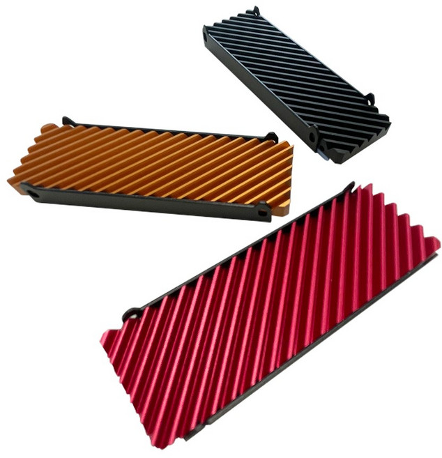 M.2 방열판 NVME PS5 SSD 방열판 2280 존스보 플스5용 히트싱크, 1개, 레드