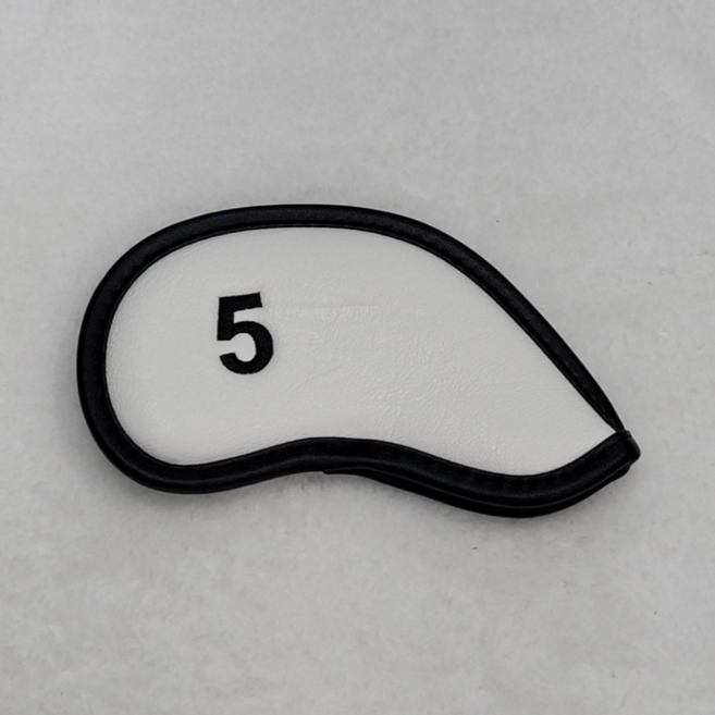 어썸골프 마스터피스 낱개 아이언커버, 5_화이트