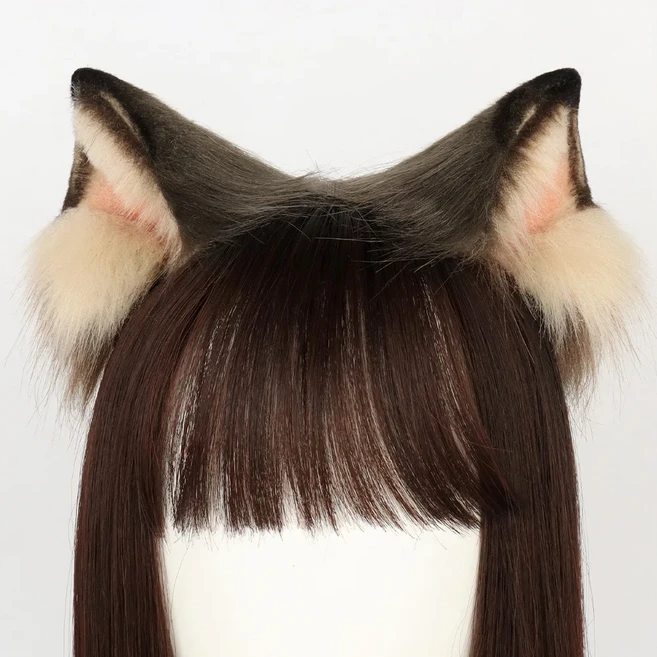 시뮬레이션 샴 고양이 귀 머리띠 3D 동물 코스프레 수제 로리타 소품 헤어 액세서리