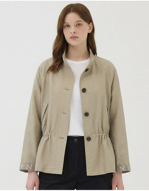 레노마레이디 더레노마 린넨 소매 자수 하이넥 자켓-CF11JK050 766870