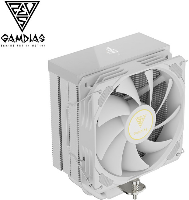 GAMDIAS BOREAS M2-51D 散熱器 高效靜音CPU散熱器，多平台兼容，電腦零件散熱首選, 白色, 1個