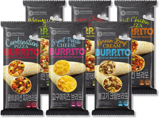 남향푸드또띠아 멕시코 대표간식 브리또 6종, 12개, 125g