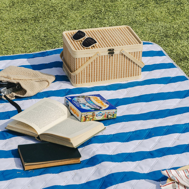 온다온 피크닉매트 푹신한 방수 돗자리 캠핑, 스트라이프