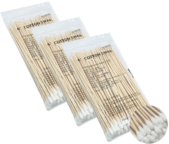 [모완비] 풍성 의료용 긴면봉 6인치 15cm [B], 100개입, 3개