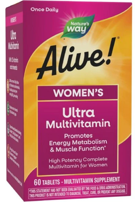 네이쳐스웨이 Nature's Way Alive! Women's Daily Ultra Multivitamin High Potency Formula Promotes Energy, 1 - 쿠팡