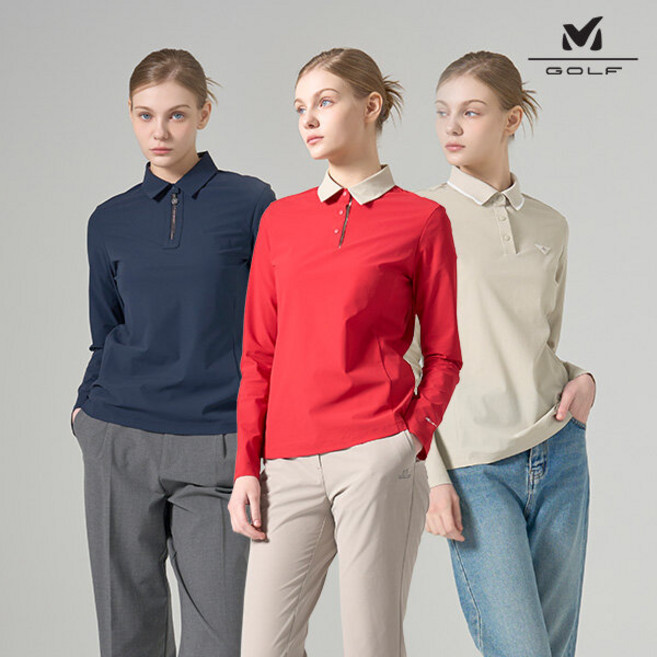 밀레골프 26SS 긴팔카라티셔츠 3종 여성