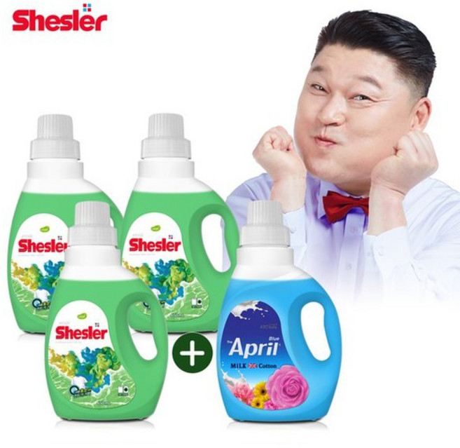 아토세이프 강호동의 쉬슬러 세제 유칼립투스 650ml 3개 + 퍼퓸 에이프릴향 650ml 1개/아토세이프세제/중성