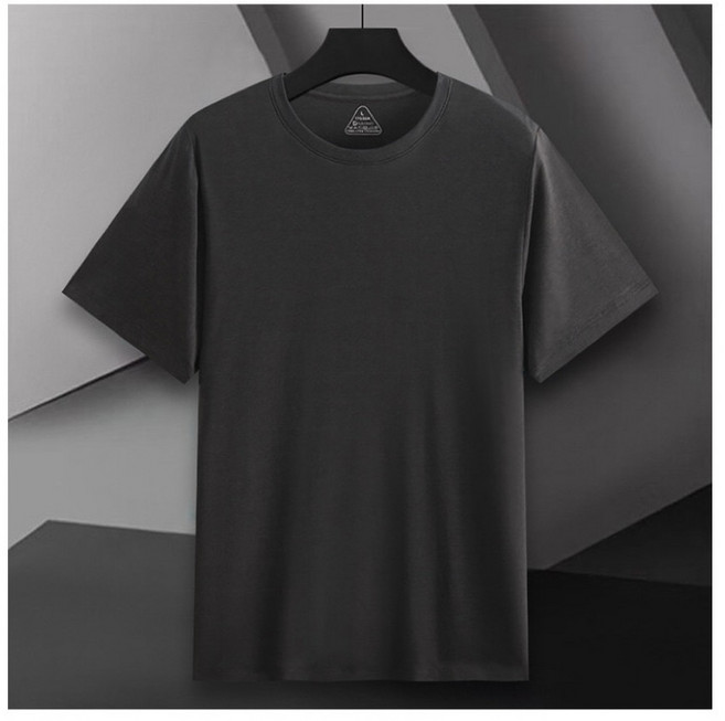 阿堯的店 冰瓷萊卡棉T 涼感上衣 大尺碼上衣, 鐵灰,8XL