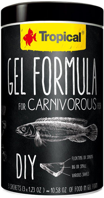 트로피칼 본사- 젤 포뮬라_육식어종용 DIY 3Sachet 35g=300g DIY사료 유통기한 : 2029.01, 1개, 1L
