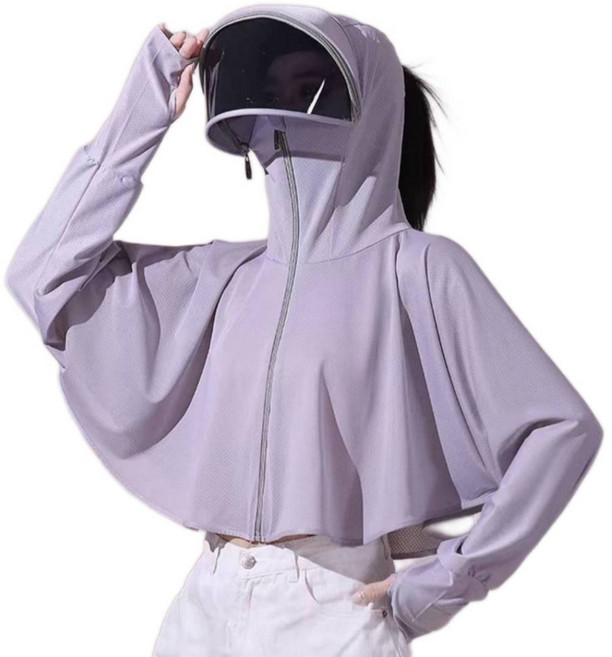褲公主 冰絲連帽抗UV涼感防曬外套