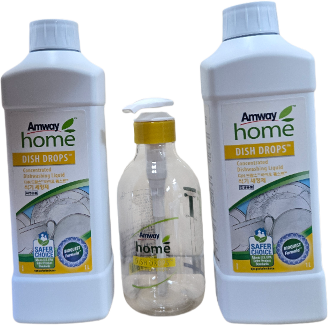 암웨이 디쉬드랍스 식기 세정제 2개 + 희석용기