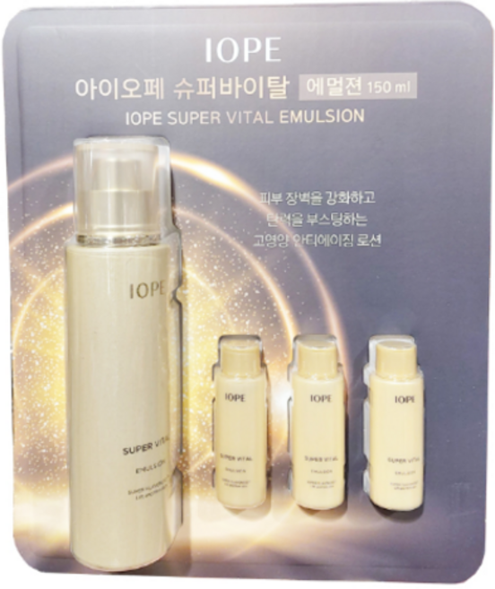 [2508CO(생활용품(바디용품))]아이오페 슈퍼바이탈에멀젼 150ML + 18ML X 3, 1개, 204ml