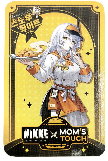 승리의 여신 니케 맘스터치 콜라보 포카 스노우 화이트 (쿠폰 미사용) 포토카드, 1개