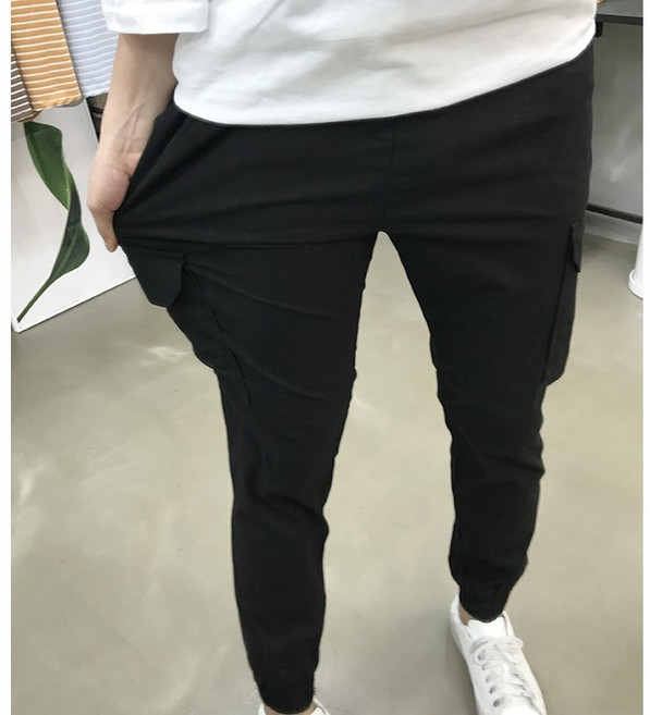 용된다 남자 여름 밴딩 조거 린넨바지