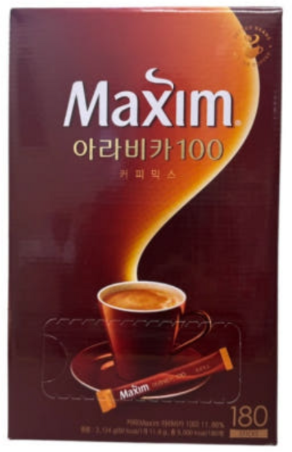 맥심 아라비카 100 커피믹스, 11.8g, 1개, 180개입