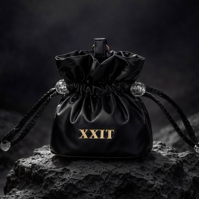 엑시트 벨로라 골프파우치 골프공 파우치 볼주머니 카라비너 포함 선물용 프리미엄 케이스, 미드나잇 블랙, 1개