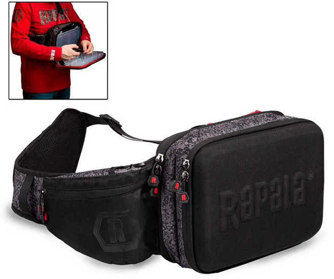 라팔라 어반 클래식 슬링백 루어가방, 블랙혼합