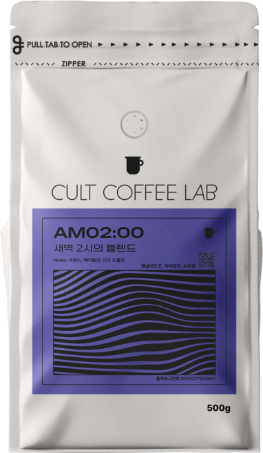 컬트커피랩 다크초콜릿 코코아 스모키 묵직한 새벽 2시 블렌드 커피원두, 500g, 1개, 핸드드립(중간)