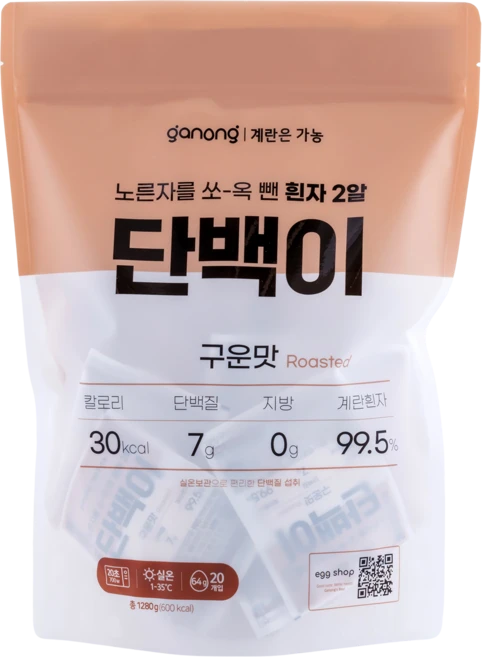 가농 단백이 구운맛 40개입(에그 프로틴), 1.28kg, 2세트 - 쿠팡