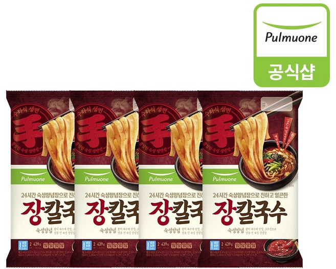 풀무원 [풀무원] 강원도식장칼국수439g 4개(8인), 439g, 4개