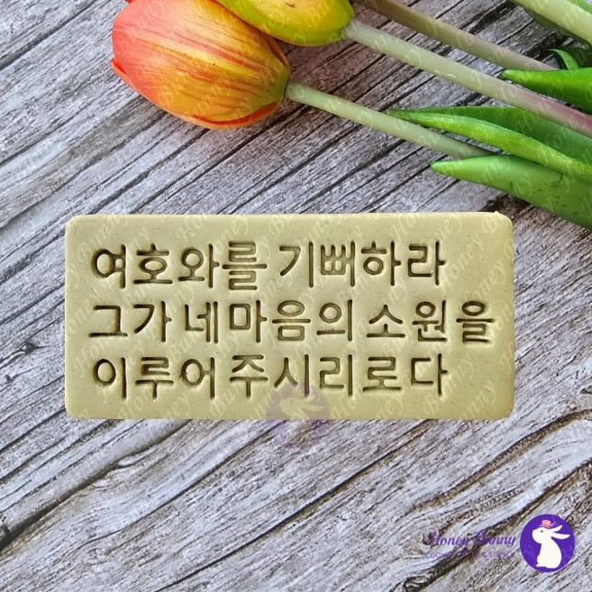 성경 말씀 시편 37편 4절 쿠키커터, 1개, 화이트