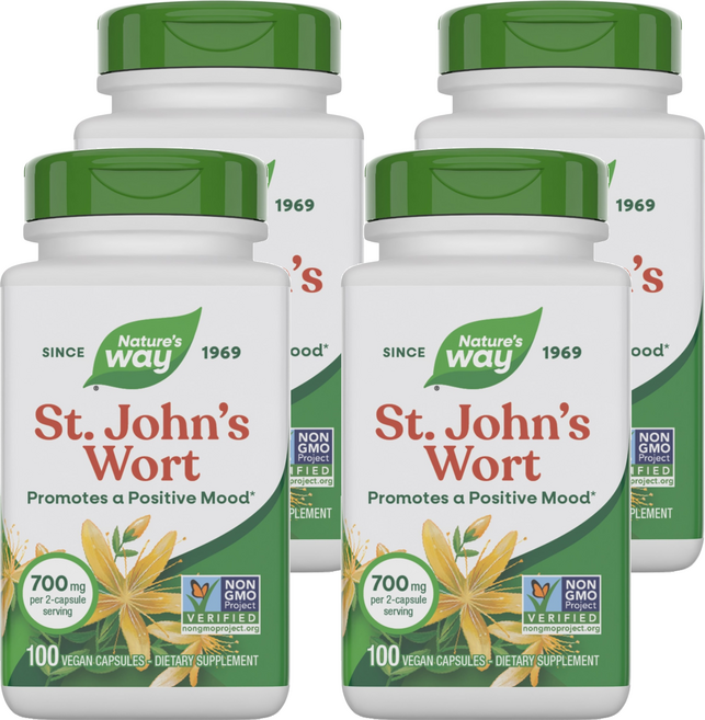 Nature's Way 세인트 존스 워트 허브 캡슐, 100정, 4개