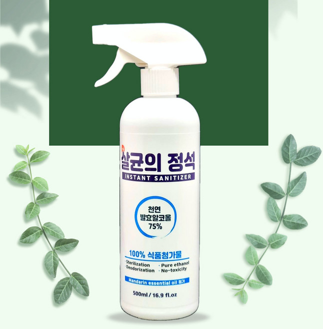 살균의정석 주정 뿌리는소독제 장난감소독제 알콜스프레이 살균제 500ml, 1개
