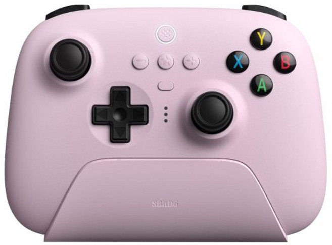 8Bitdo Ultimate 2.4G 무선 컨트롤러 홀 이펙트 조이스틱 업데이트 PC용 충전 독이 있는 게이밍 Android Steam Deck Apple Purple, Pastel Pink