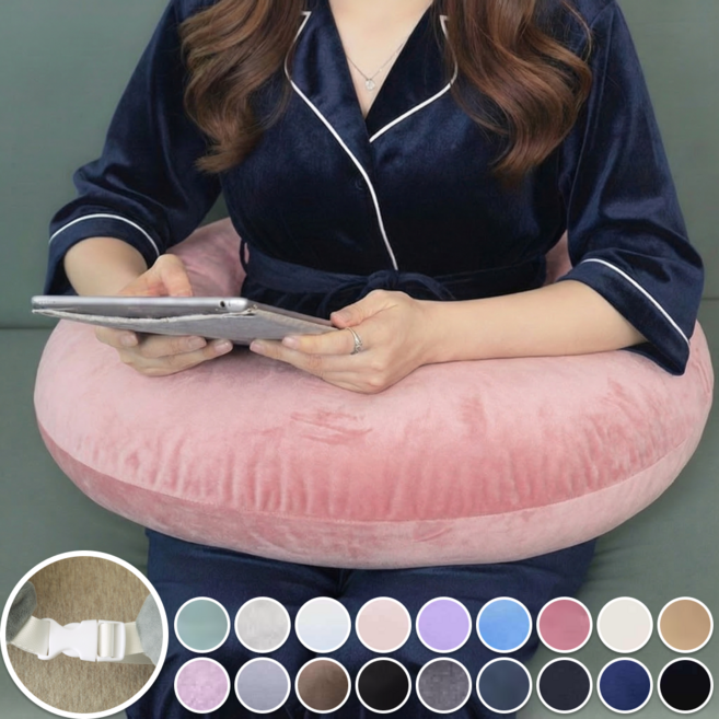 륀레브 어깨편한 대형 18색상 팔 받침 허그 쿠션 독서 학생 성인 침대 스위치 게임 게이밍 리딩 C형 U형 푹신한 북 용 스터디 소파 바나나 초승 달 걸이 베드 받이 솜 포함 의자, 더스티 로즈