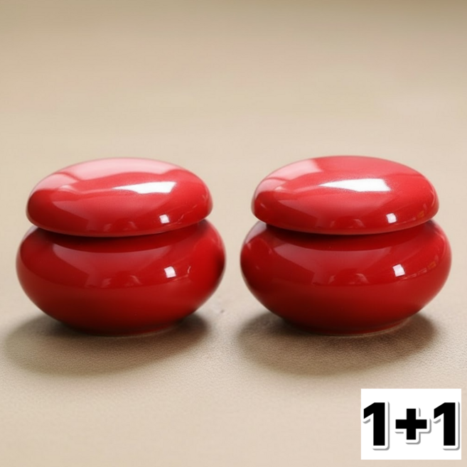 비전룸 재물운 미니 도자기 단지, 빨강, 2개