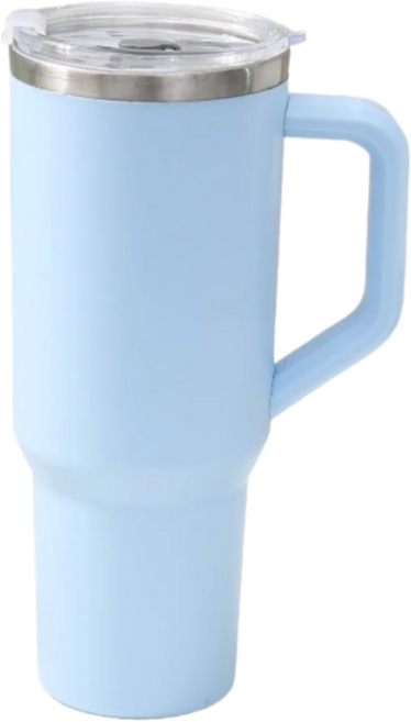 40oz 대용량 304스텐 텀블러 손잡이 강력 보온보냉 1+1, 스카이블루, 2개, 1180ml