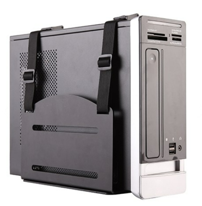 Smartgagu 벽걸이 벽부착 컴퓨터 본체 거치대 너비 조절 데스크탑 PC 홀더 FM-2B, 1개