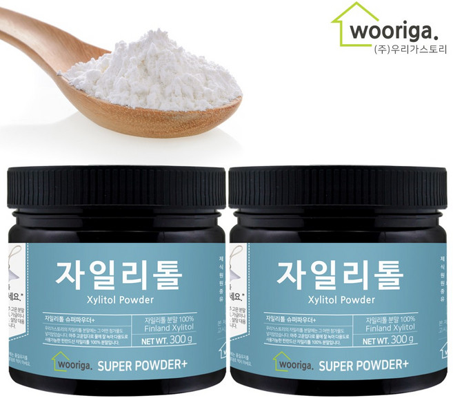 우리가스토리 핀란드산100% 자일리톨 가루 분말 파우더, 2개, 300g