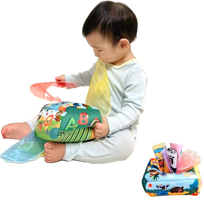 아리몰 유아 감각발달 티슈촉감놀이, 동물원, 1개