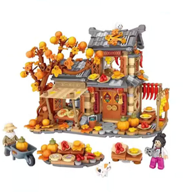 LOZ 나노블럭 미니블럭 가을 기와집, 1개