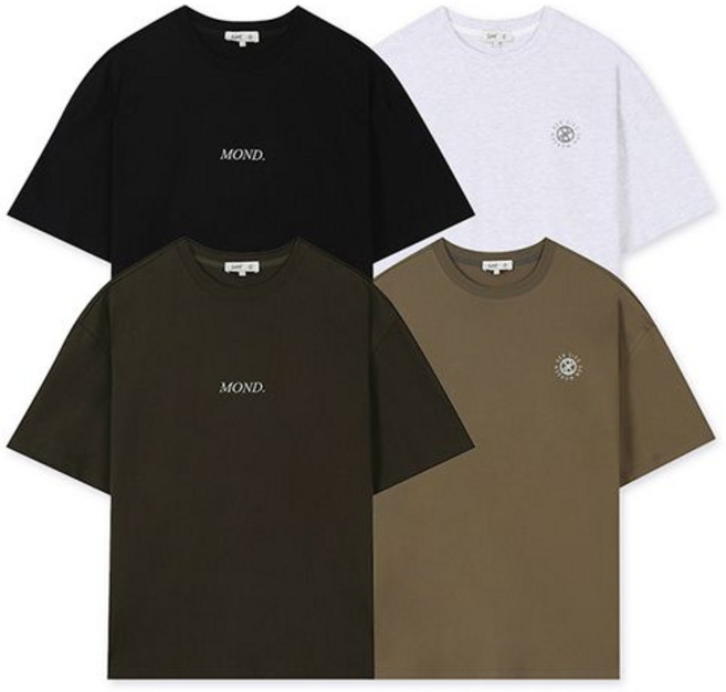 지이크 아트웍 프린팅 라운드 반팔 티셔츠 균일 5종