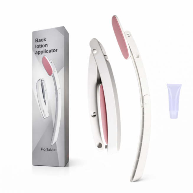 루미주 등로션바르기 연고 약 혼자 바르는 도구 접이식, 1개, 화이트