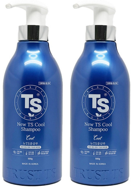 TS 뉴 쿨 탈모증상완화 샴푸, 500g, 2개