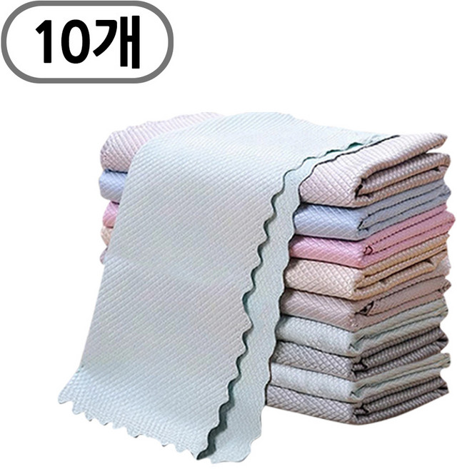 [초흡수력] 항균테스트 완료한 주방 얼띵스 올 클린 다이아 행주, 10개